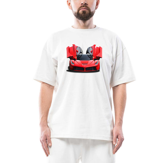 Ferrari 458 Oversize Beyaz Tişört