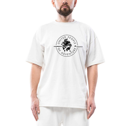 BMW Of Adventure Oversize Beyaz Tişört