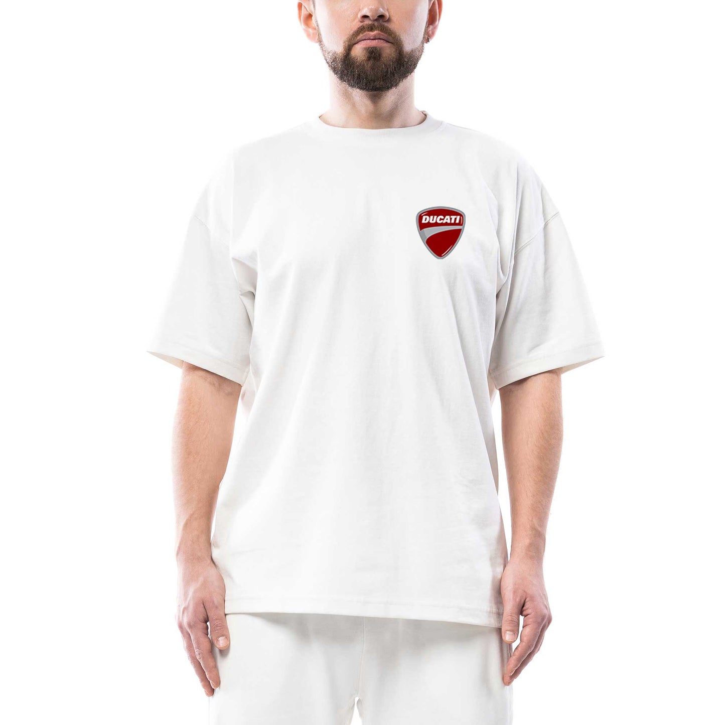 Ducati Multistrada Logo Oversize Beyaz Tişört