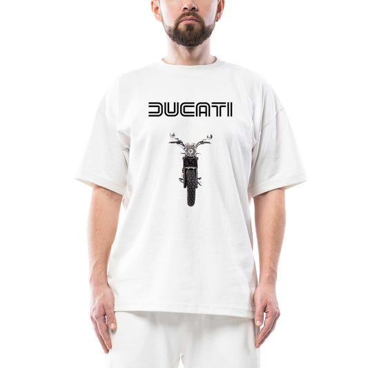 Ducati Scrambler EICMA Oversize Beyaz Tişört