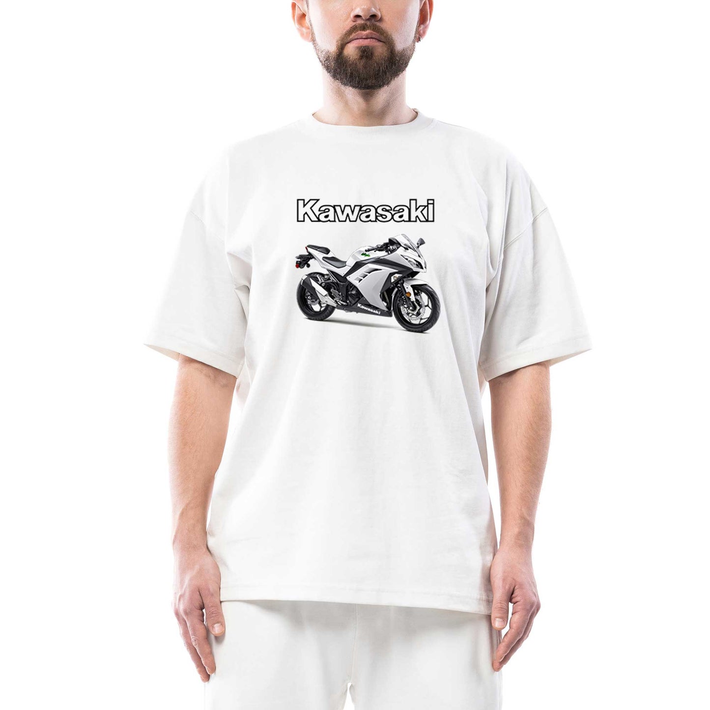 Kawasaki Ninja 250R Oversize Beyaz Tişört