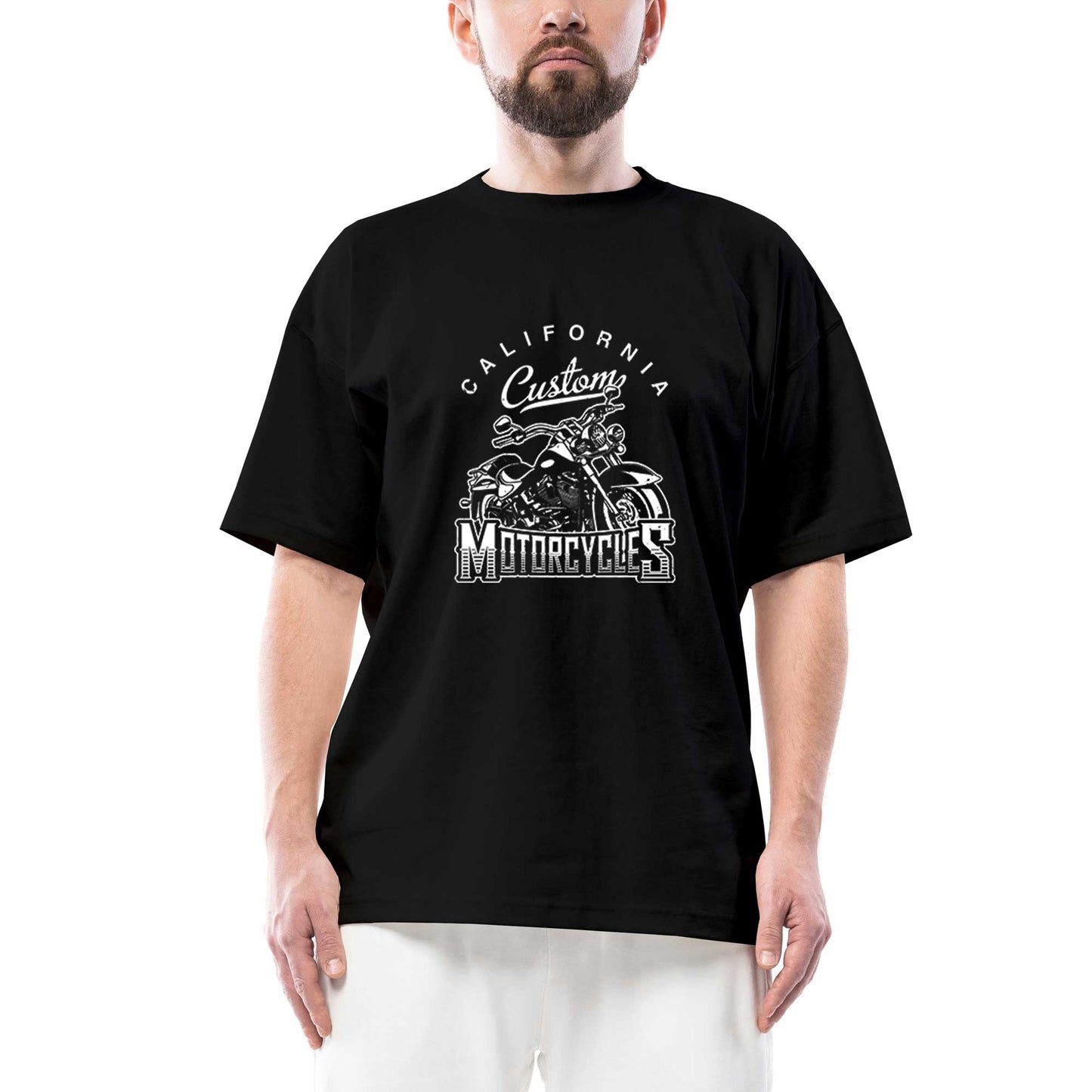 California Custom Motorcycles Oversize Siyah Tişört