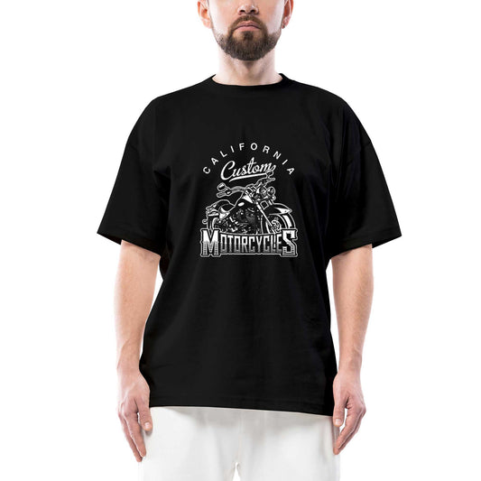 California Custom Motorcycles Oversize Siyah Tişört