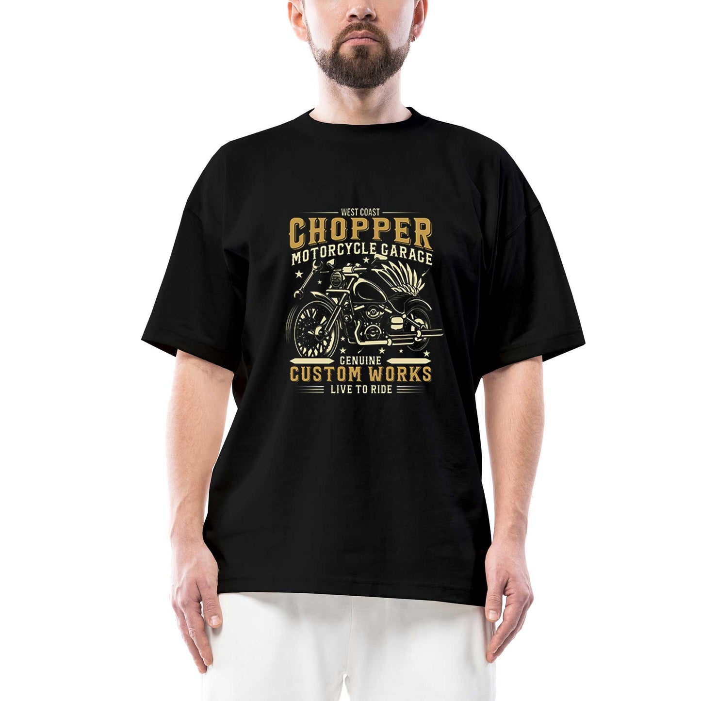 West Coast Chopper Motorcycle Oversize Siyah Tişört