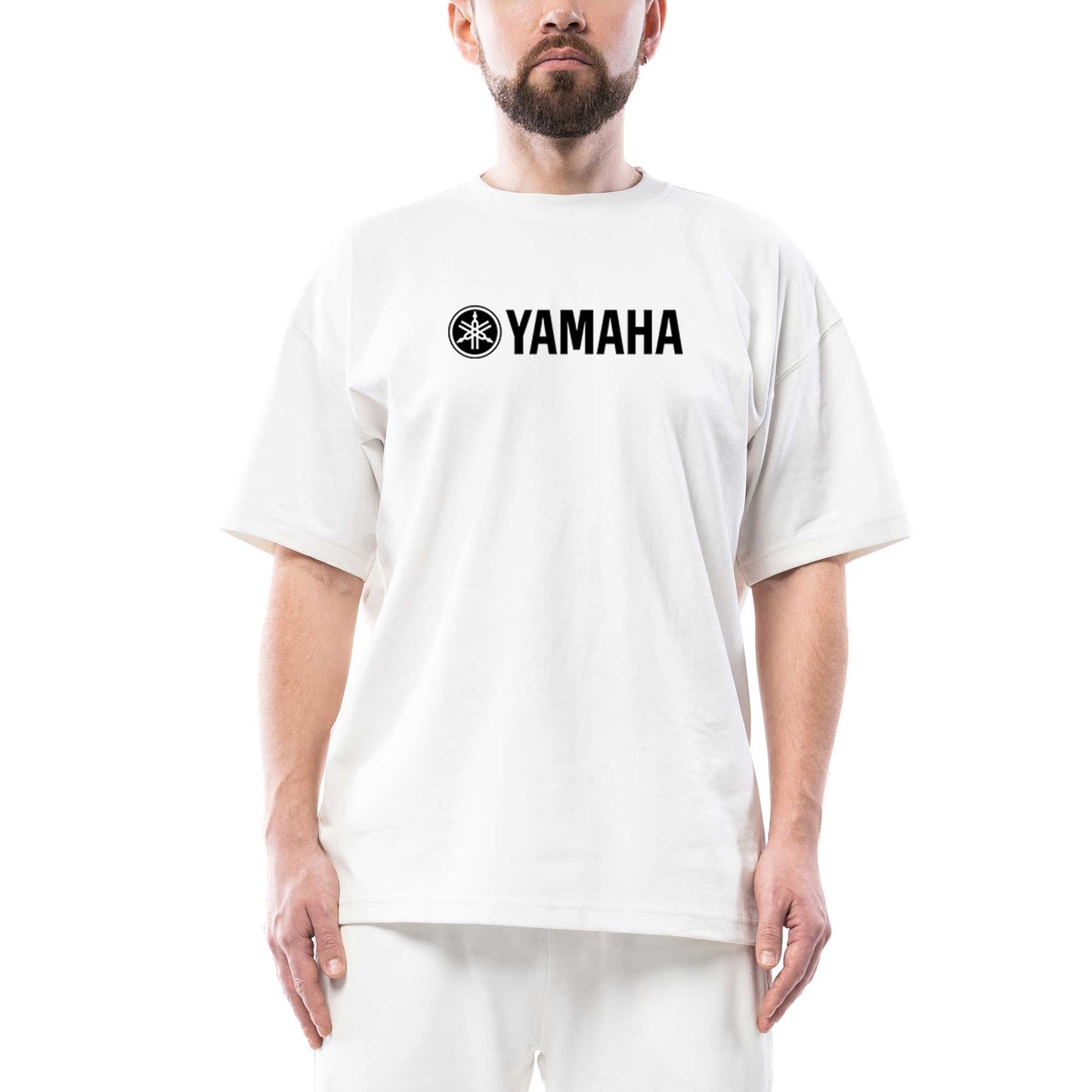 Yamaha LogoText Oversize Beyaz Tişört