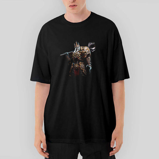 Diablo King Leoric Oversize Siyah Tişört