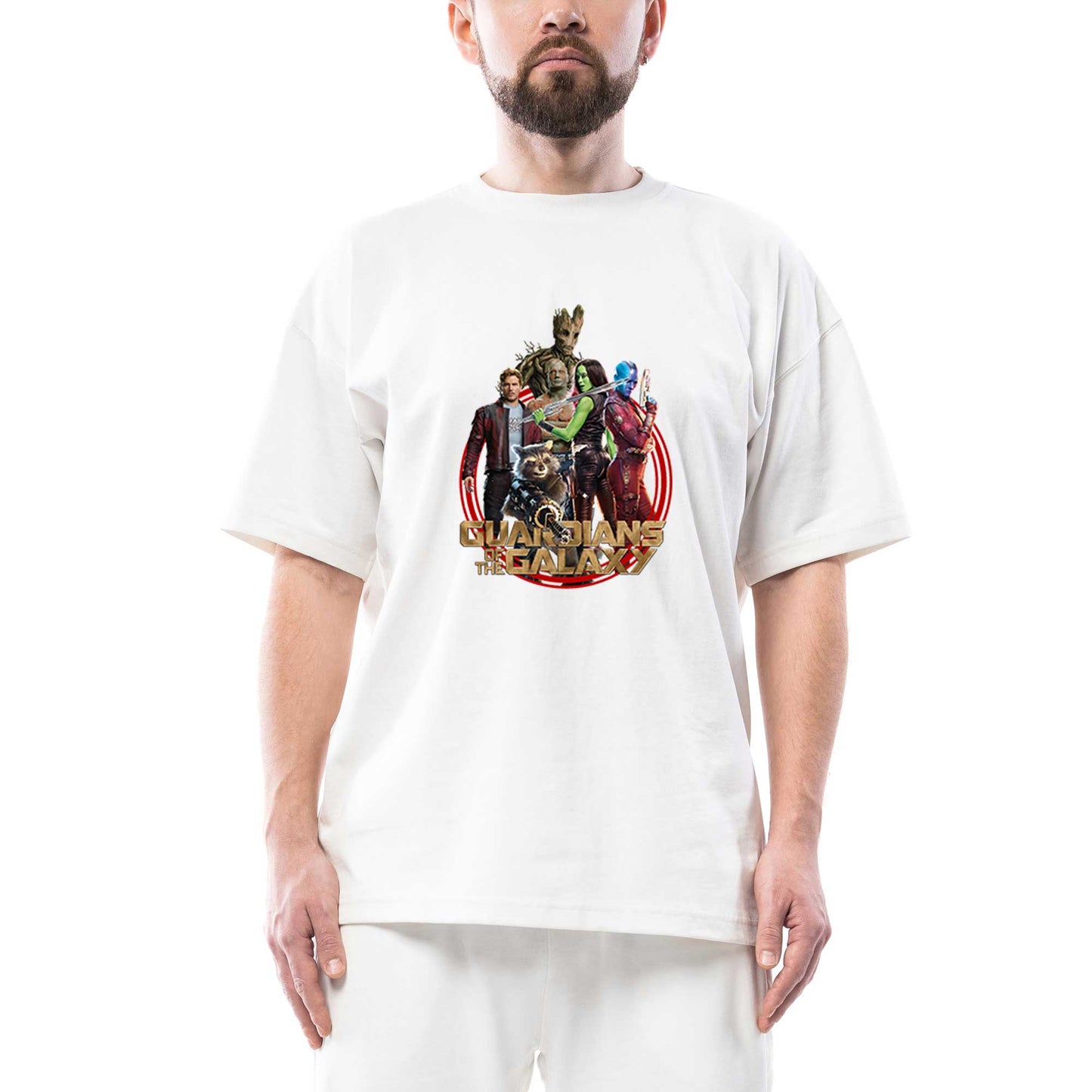 Galaksinin Koruyucuları Team Oversize Beyaz Tişört