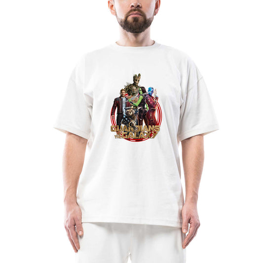 Galaksinin Koruyucuları Team Oversize Beyaz Tişört