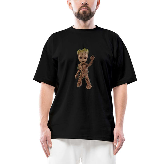 Groot Baby Oversize Siyah Tişört