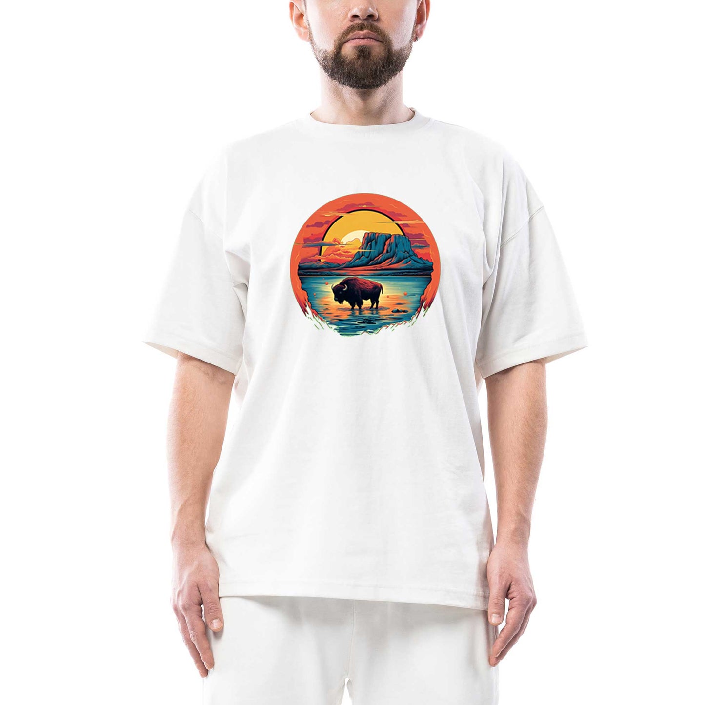 Bufola in The Oasis Oversize Beyaz Tişört