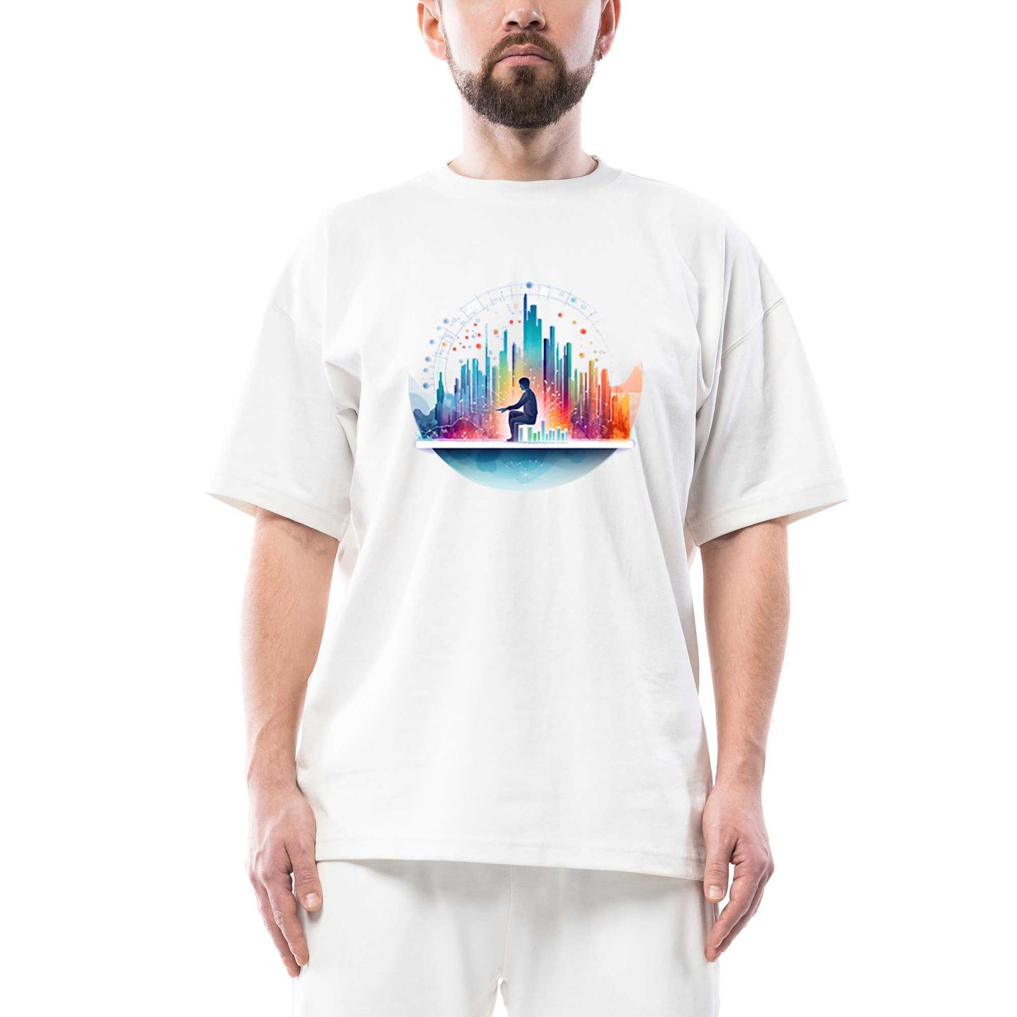 Middleware Oversize Beyaz Tişört