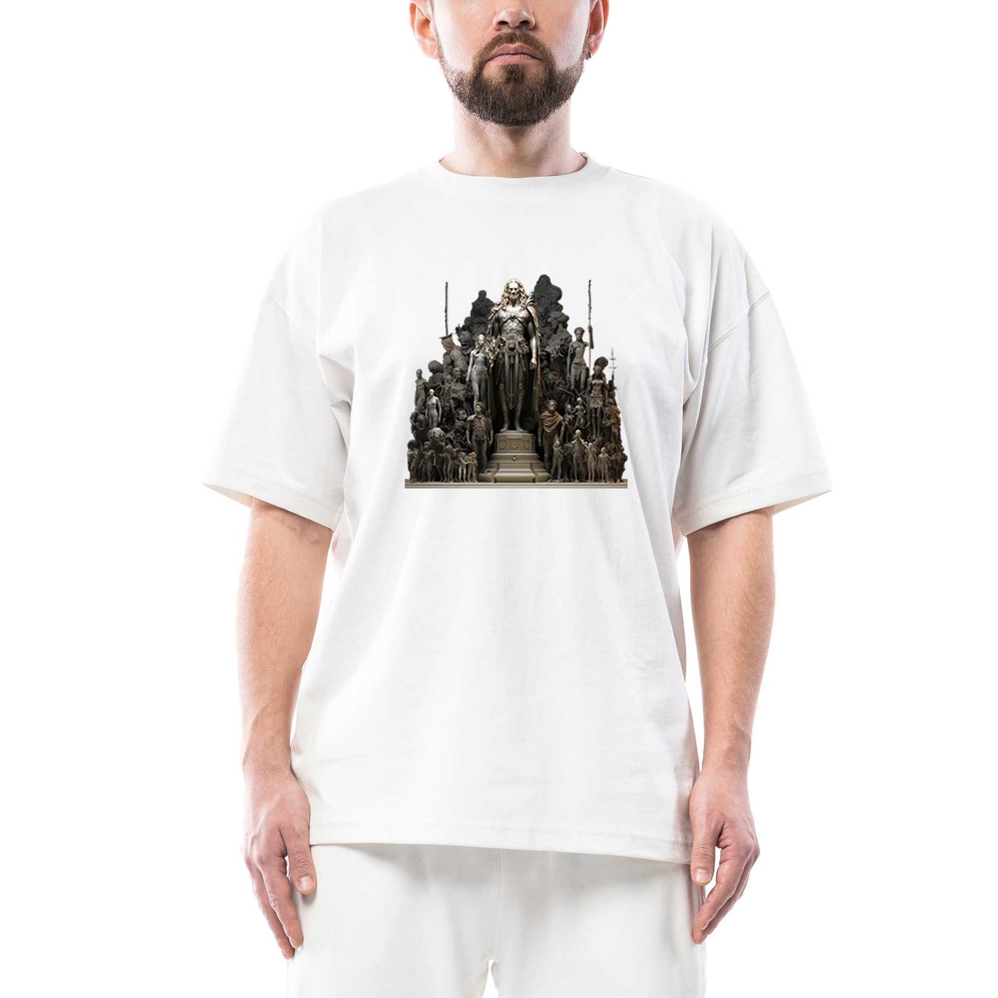 Human History Oversize Beyaz Tişört