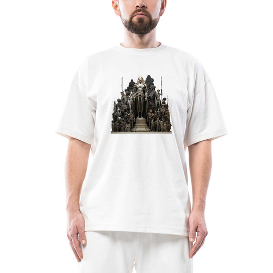 Human History Oversize Beyaz Tişört