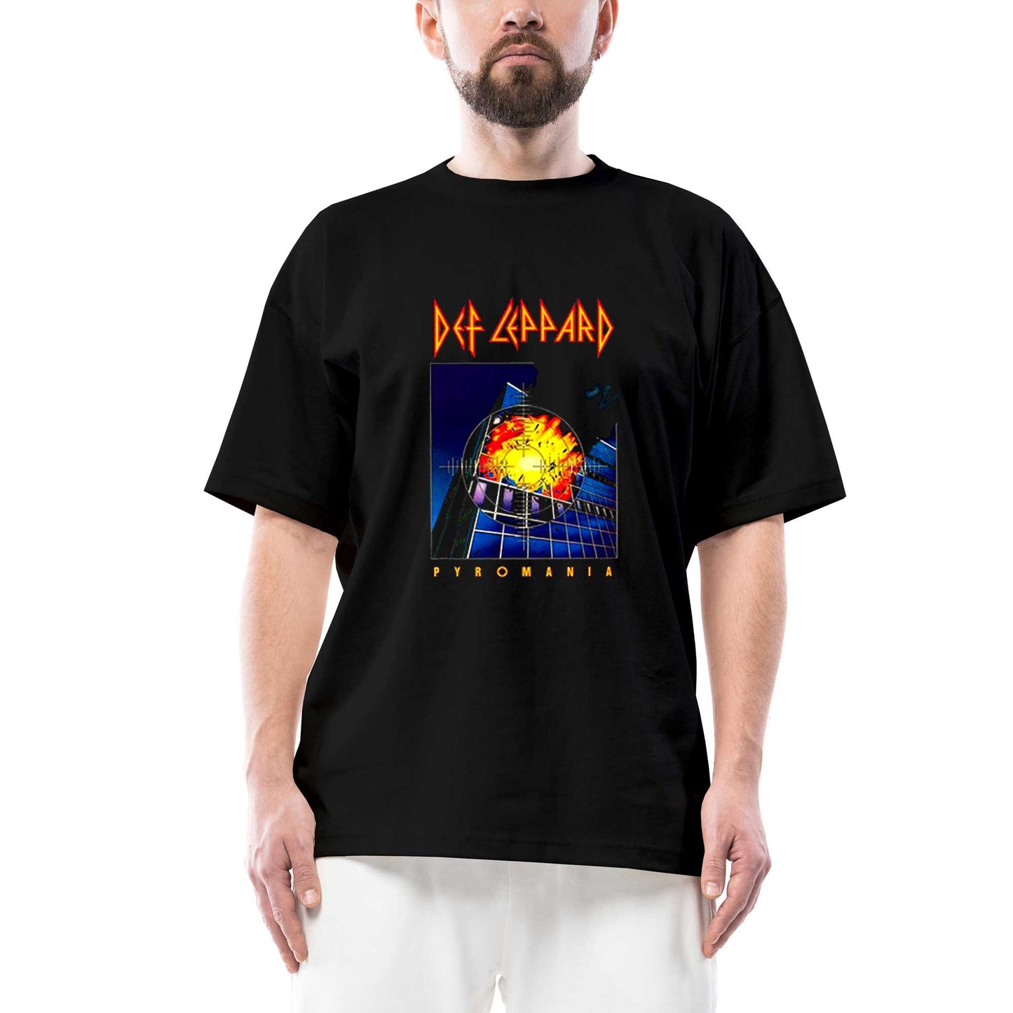 Def Leppard Pyromania Oversize Siyah Tişört