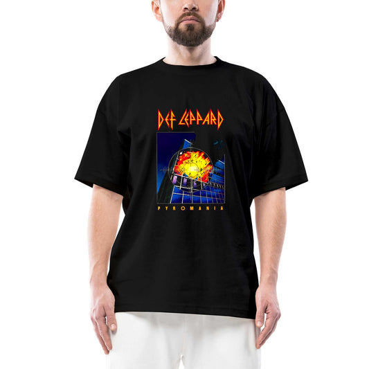 Def Leppard Pyromania Oversize Siyah Tişört