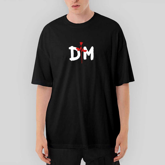 Depeche Mode Logo Oversize Siyah Tişört