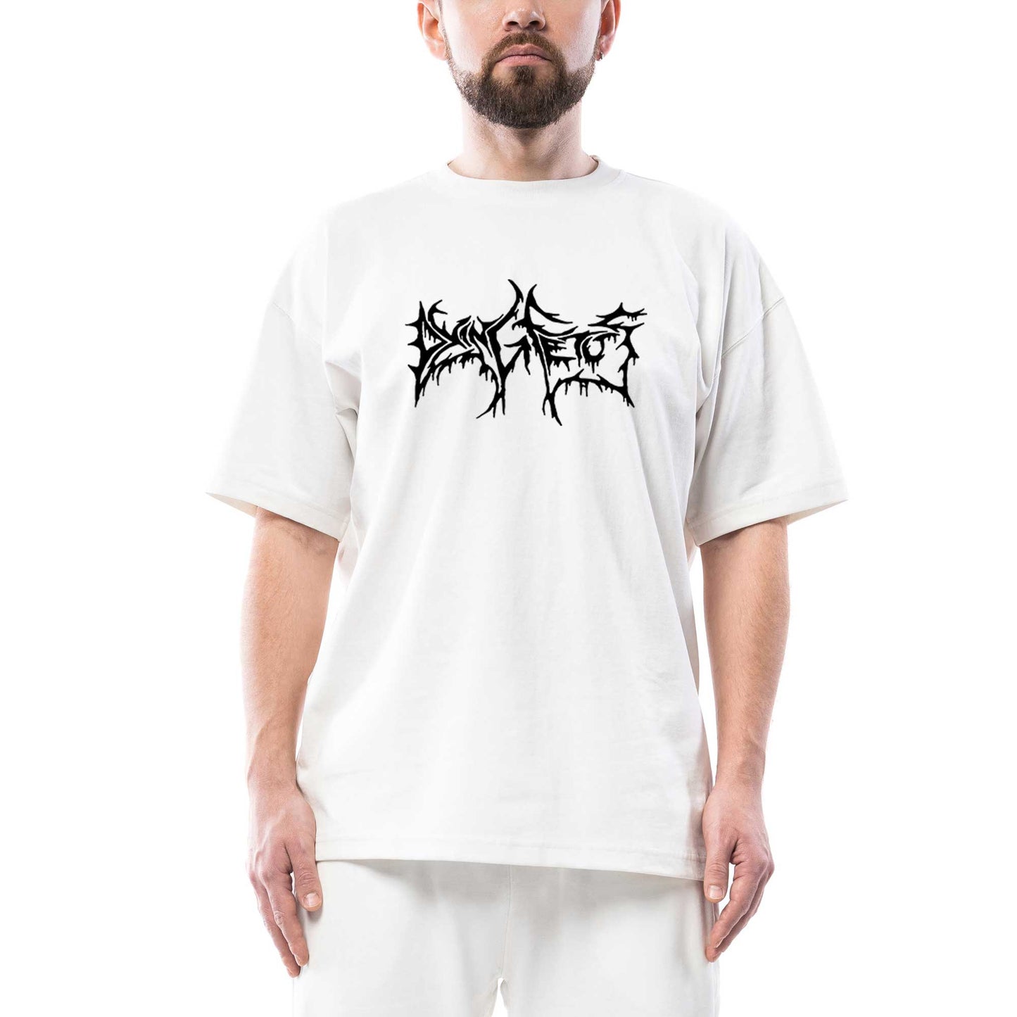 Dying Fetus Text Oversize Beyaz Tişört