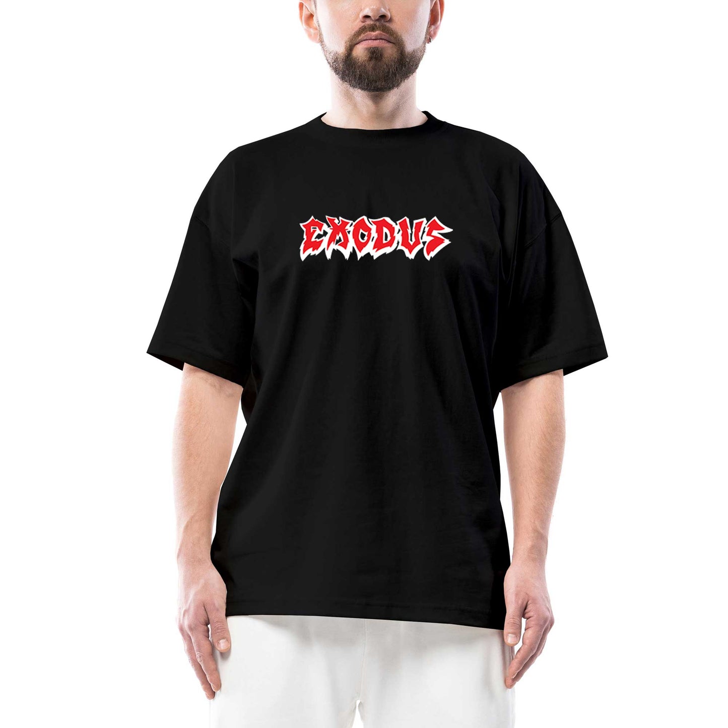 Exodus Logo Oversize Siyah Tişört