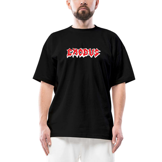 Exodus Logo Oversize Siyah Tişört