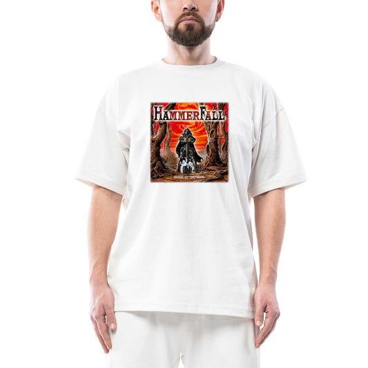 Hammerfall Glory To The Brave Oversize Beyaz Tişört