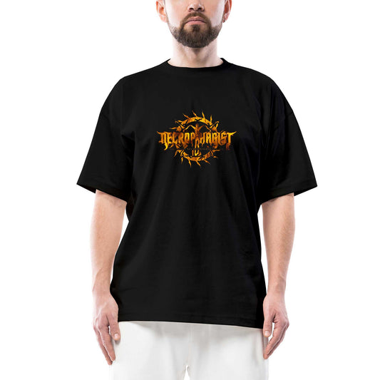 Necrophagist Logo Oversize Siyah Tişört