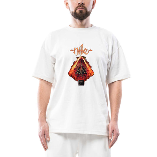Nile Vile Nilotic Rites Oversize Beyaz Tişört