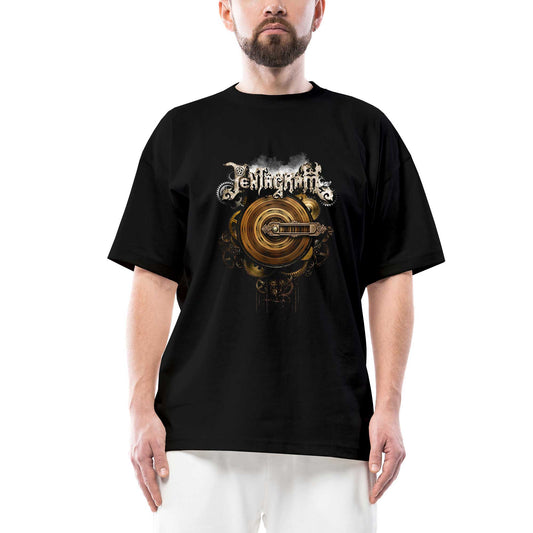 Pentagram Mezarkabul 2 Oversize Siyah Tişört