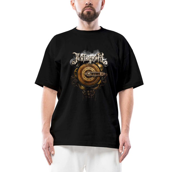 Pentagram Mezarkabul 2 Oversize Siyah Tişört