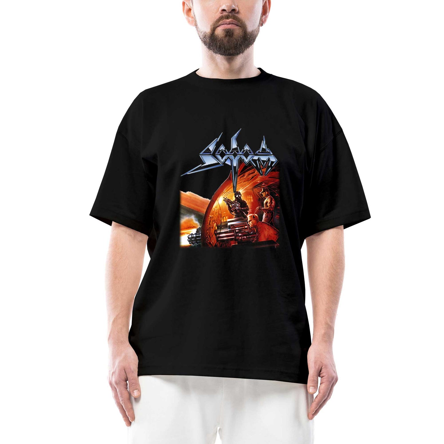 Sodom Agent Orange Oversize Siyah Tişört