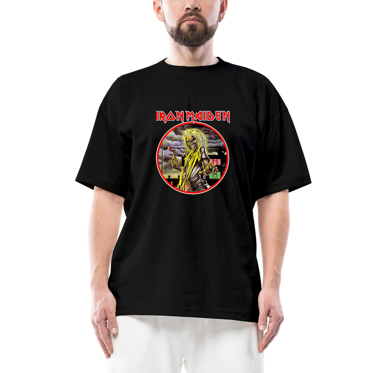 Iron Maiden Killers Oversize Siyah Tişört