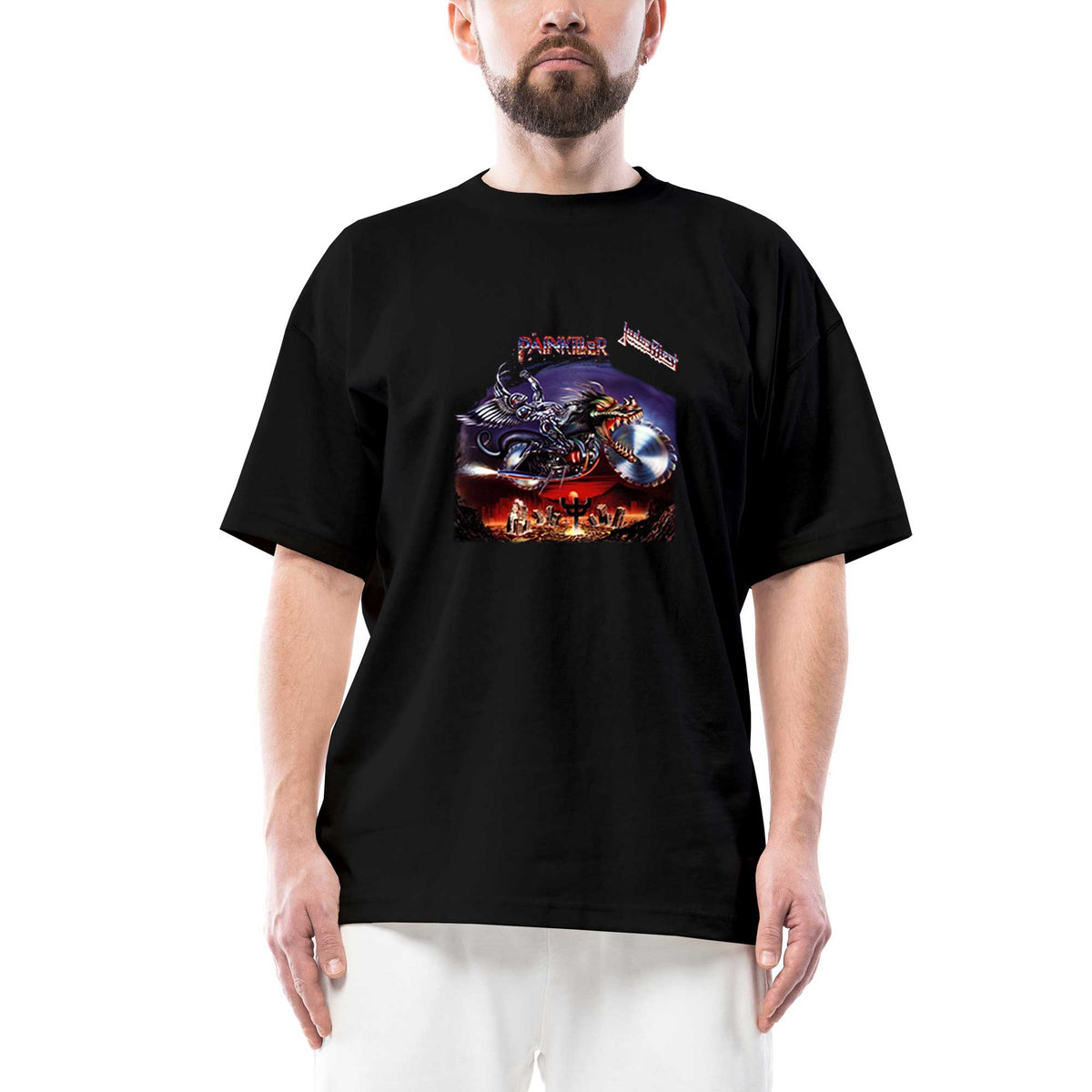 Judas Priest Painkiller Oversize Siyah Tişört