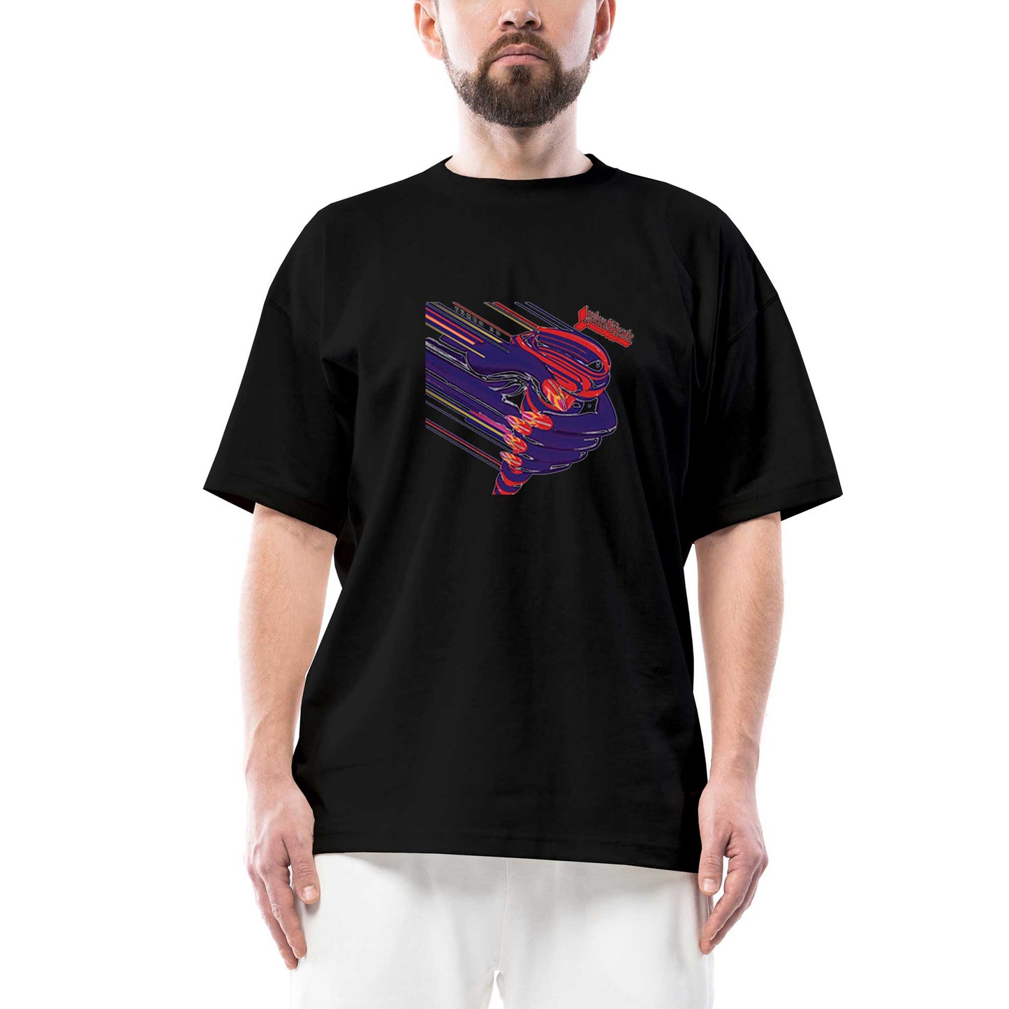 Judas Priest Turbo Oversize Siyah Tişört