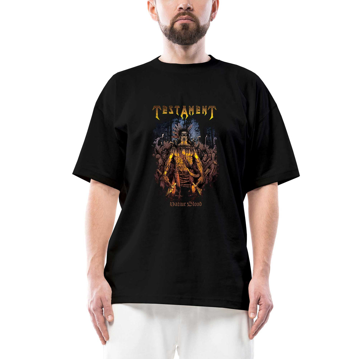 Testament Native Blood Oversize Siyah Tişört