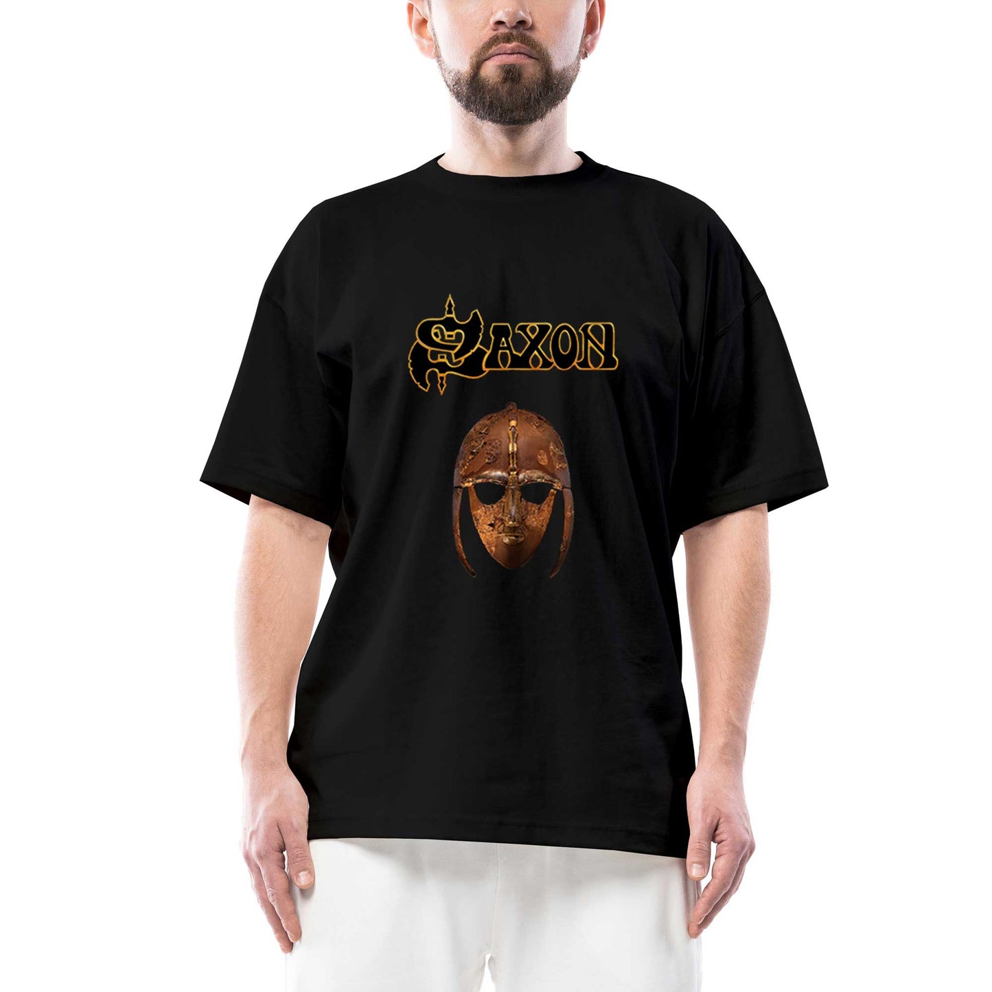 Saxon Killing Ground Oversize Siyah Tişört