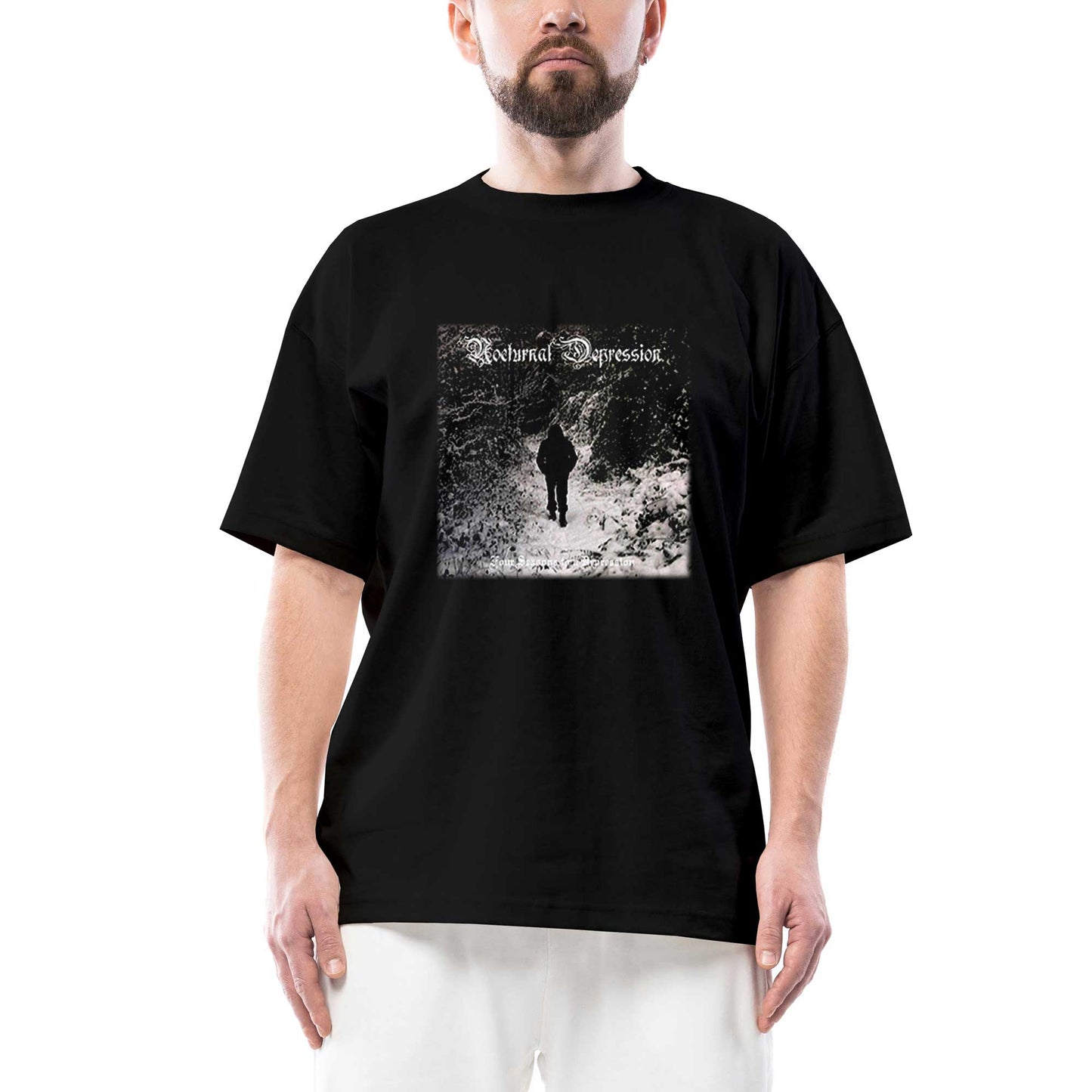 Nocturnal DepressIron Four Seasons Oversize Siyah Tişört