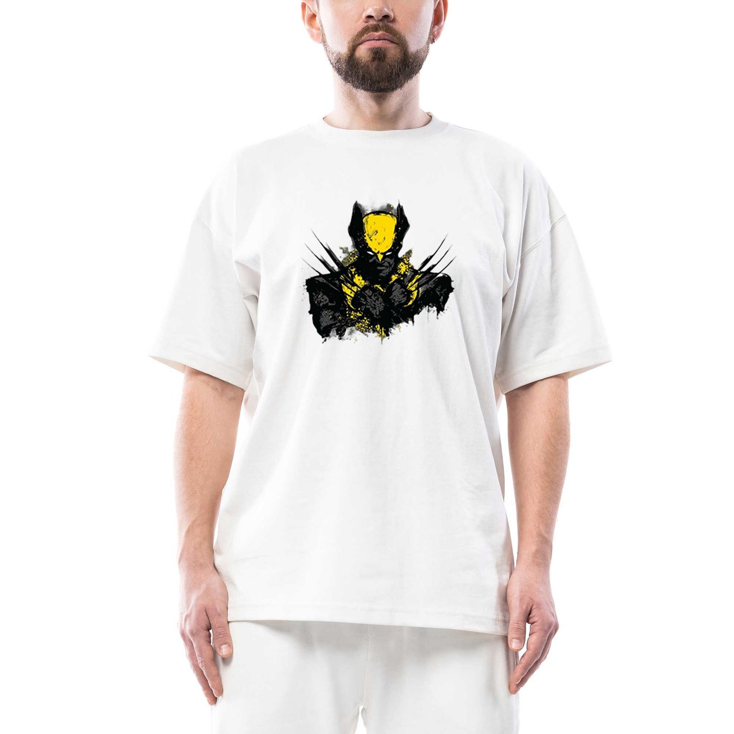 Wolverine Splash Oversize Beyaz Tişört