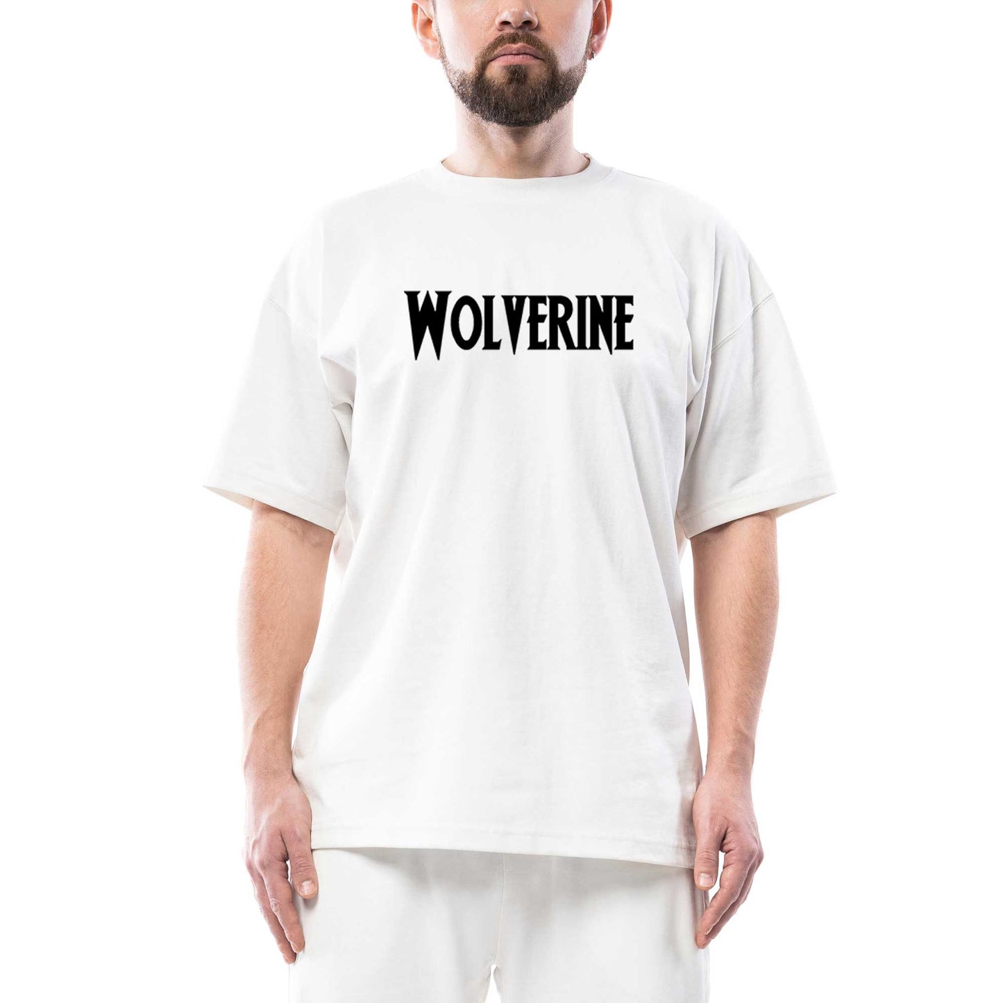 Wolverine Text Oversize Beyaz Tişört