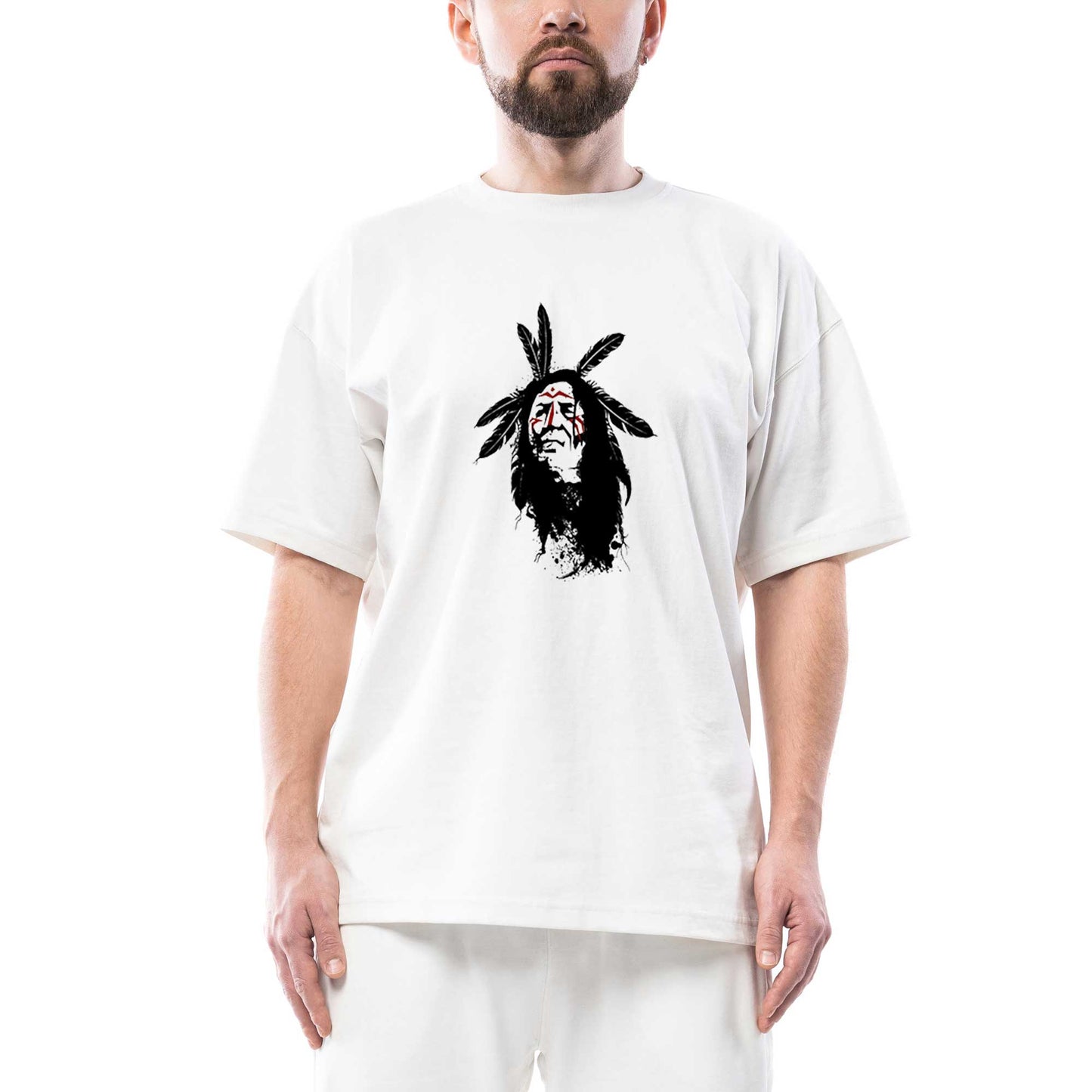 Kızıldereli Warrior Oversize Beyaz Tişört