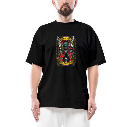 Guns N Roses Appetıte DestructIron Oversize Siyah Tişört