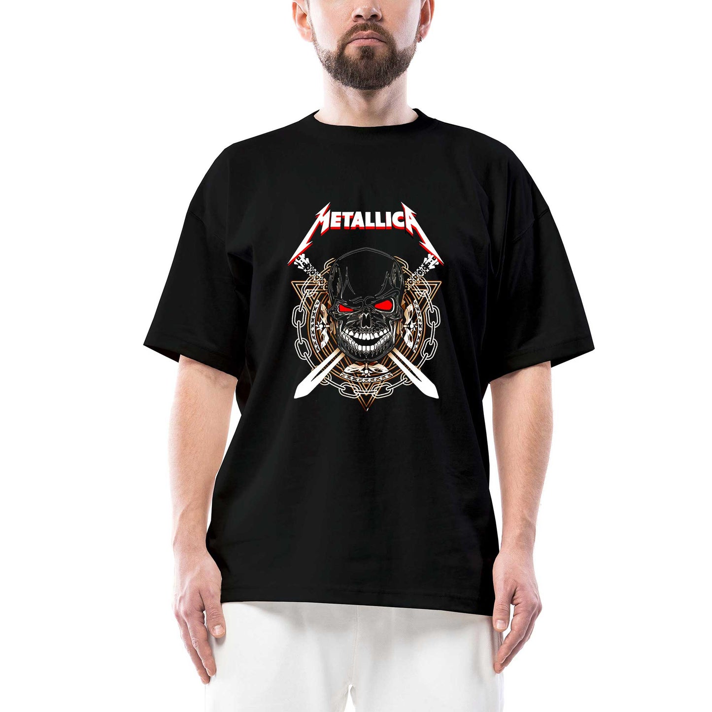 Metallica Warrior Oversize Siyah Tişört
