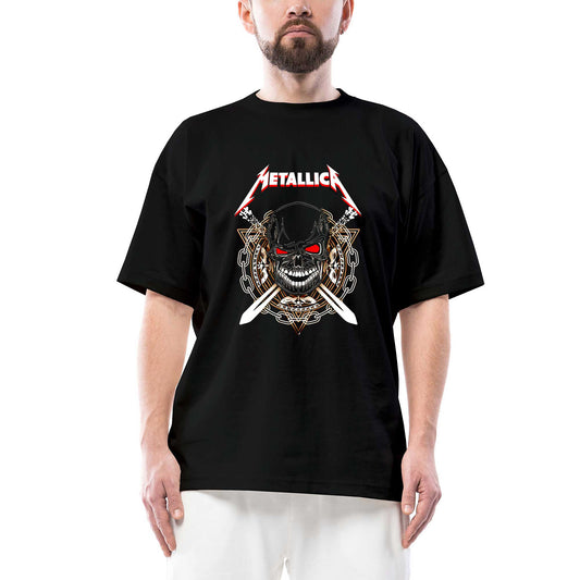 Metallica Warrior Oversize Siyah Tişört
