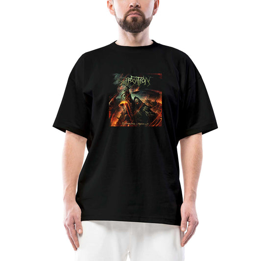 Suffocation Pinnacle Of Bedlam siyah oversize tişört