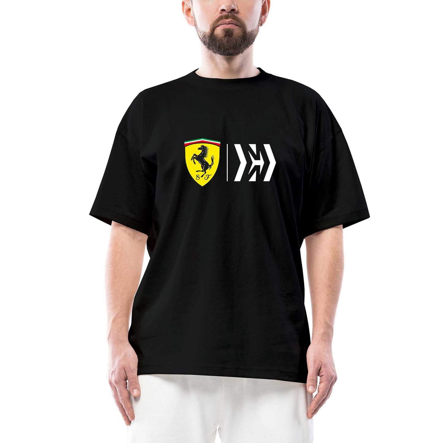 Scuderia Ferrari MissIron Oversize Siyah Tişört