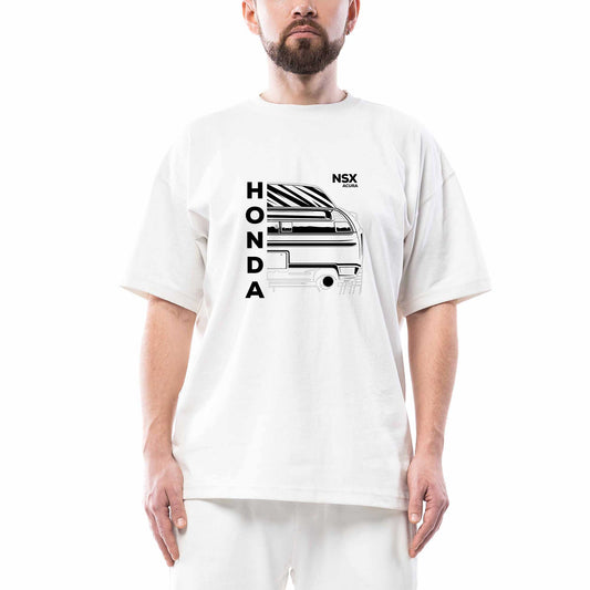 Honda NSX Acura Oversize Beyaz Tişört