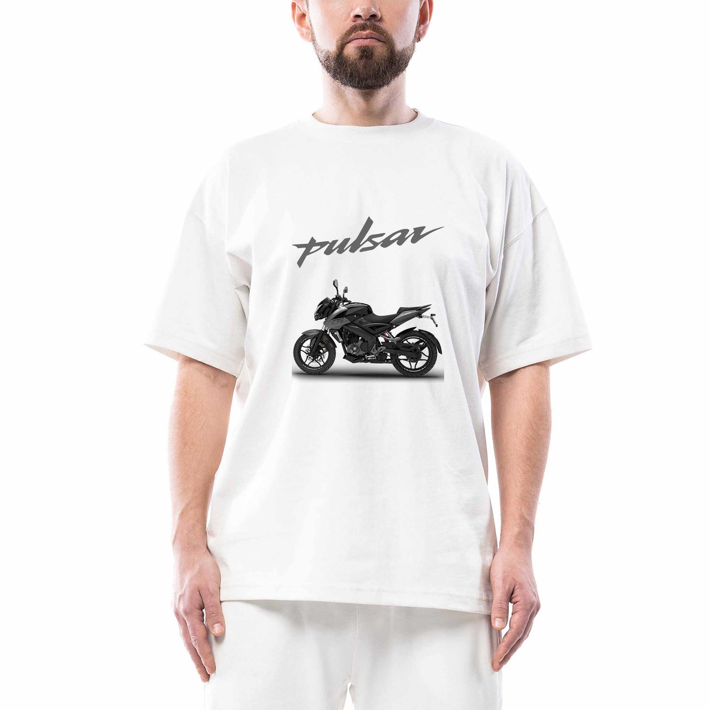 Pulsar NS200 Moto Oversize Beyaz Tişört