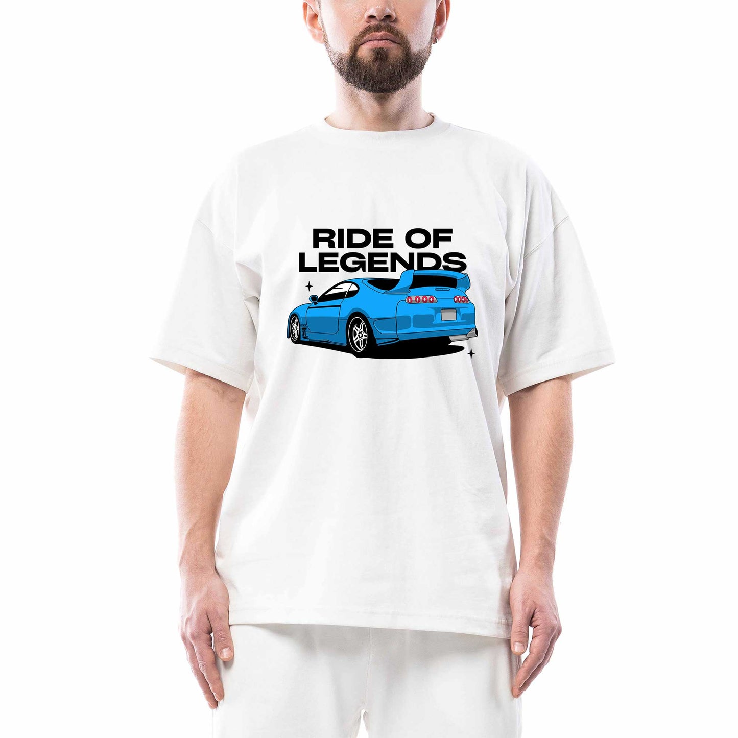 Toyota Supra Ride Of Legends Oversize Beyaz Tişört