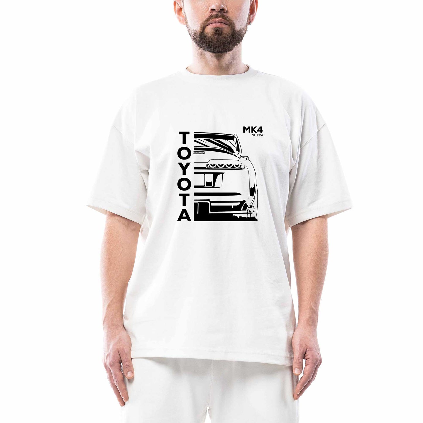 Toyata MK4 Supra Oversize Beyaz Tişört
