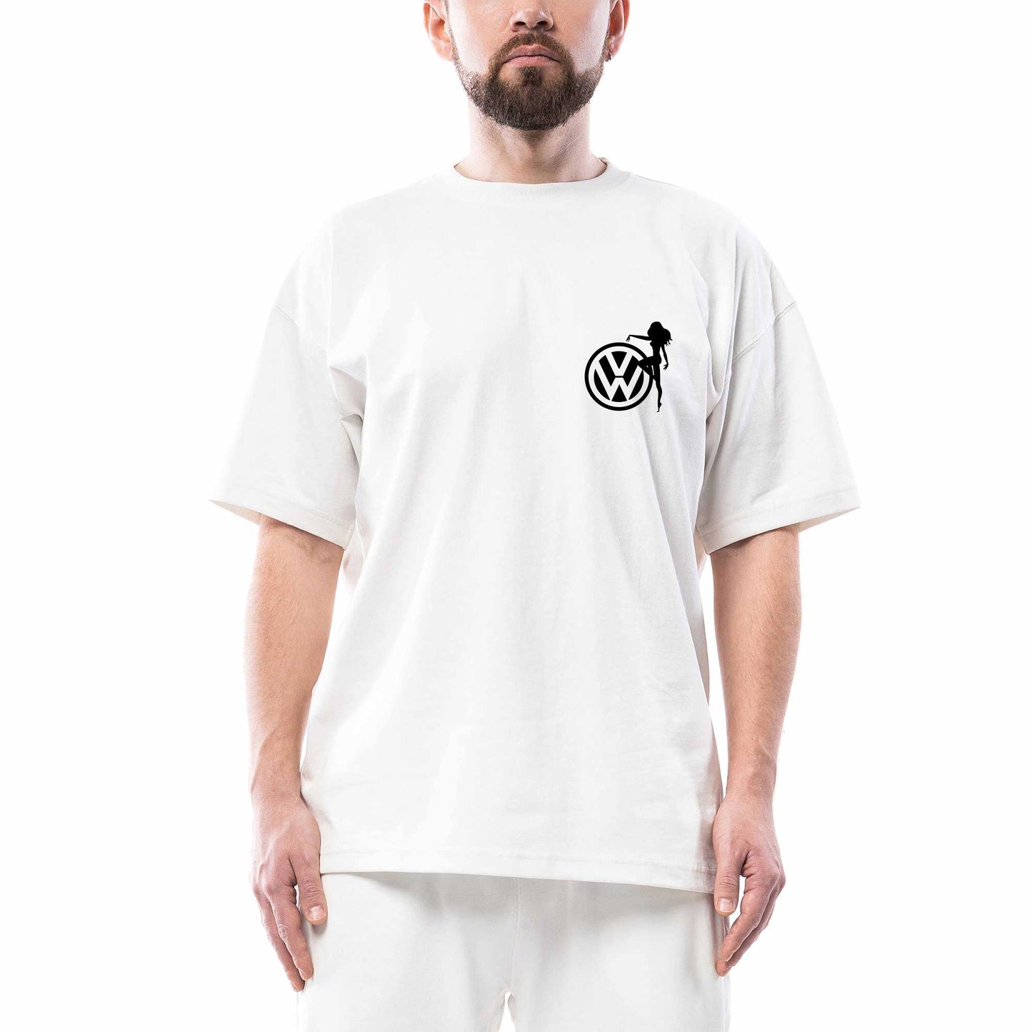 Volkswagen Woman Logo Oversize Beyaz Tişört