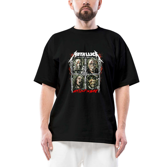 Metallica Spitout The Bone siyah oversize tişört