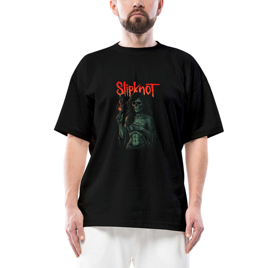 Slipknot Female Skeleton Hot siyah oversize tişört